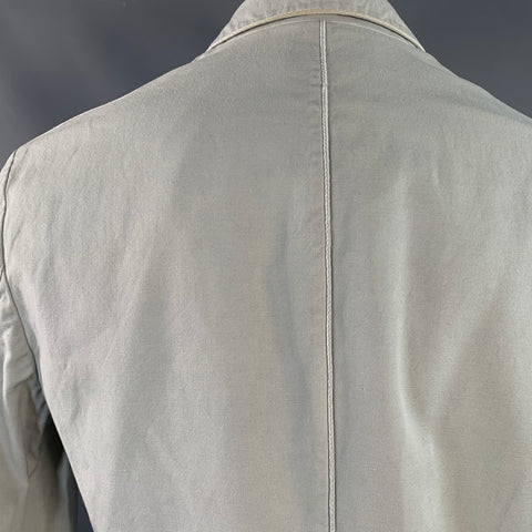 JOHN VARVATOS Size M Grey Cotton Linen Notch Lapel Sport Coat