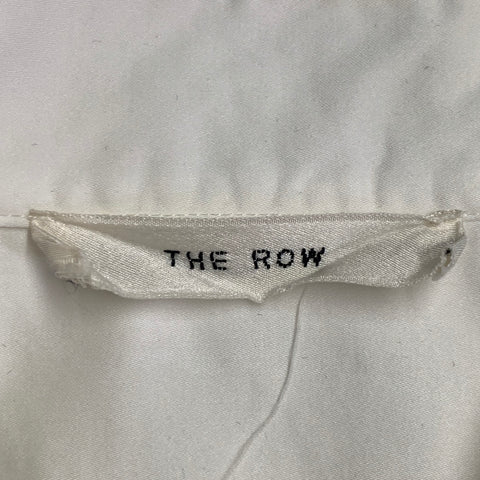 THE ROW Size S White Cotton Blend Oversized Hidden Buttons Shirt