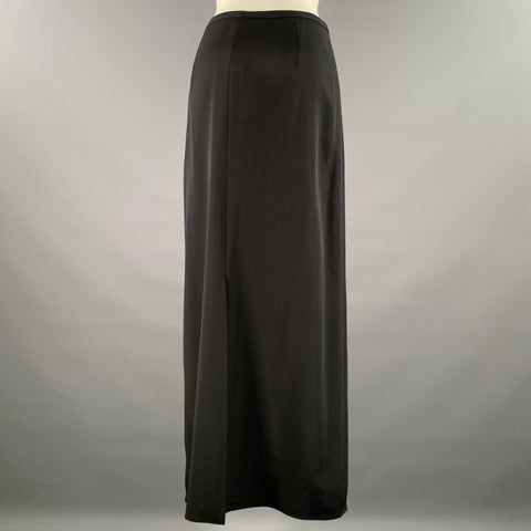 LAFAYETTE 148 Size 12 Black Silk Elastane Maxi Skirt