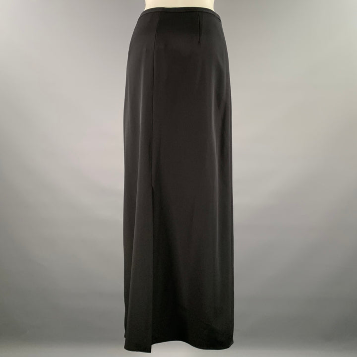 LAFAYETTE 148 Size 12 Black Silk Elastane Maxi Skirt