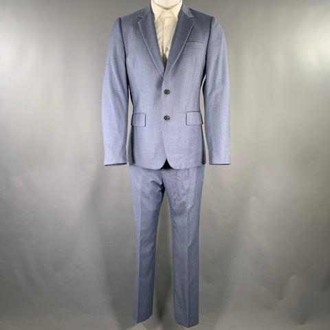 PAUL SMITH Costume Homme Taille 40R Laine Bleue Revers Crantés