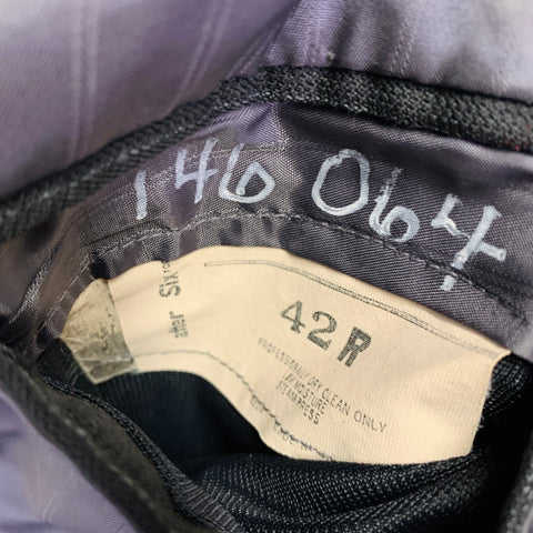 AFTER SIX Size 42 Black Grey Stripe Coattails Tuxedo Jacket