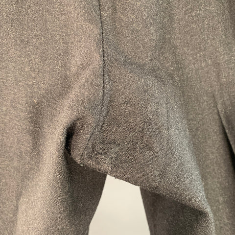 ISAIA Size 39 Grey Charcoal Wool Zip Fly Dress Pants