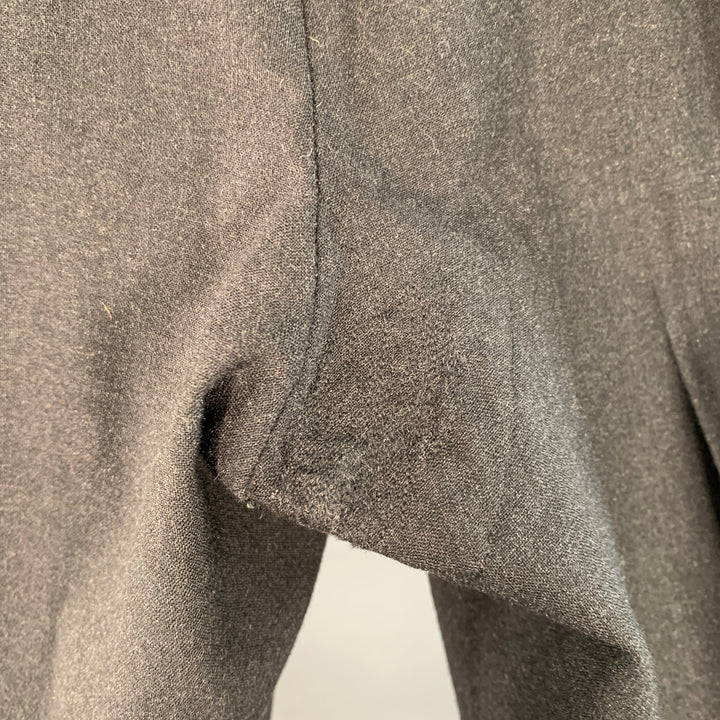 ISAIA Size 39 Grey Charcoal Wool Zip Fly Dress Pants