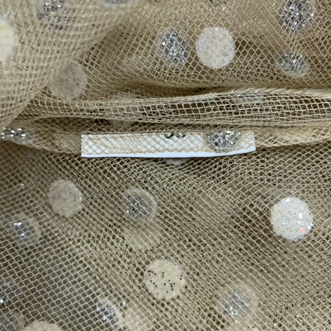 MAISON MARGIELA Size 2 Khaki Silver Polyamide Dots Oversized Shirt Dress