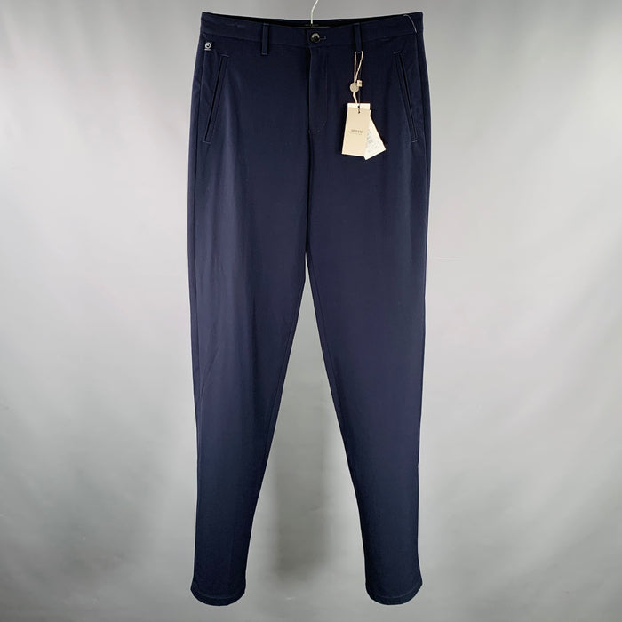 ARMANI COLLEZIONI Size 30 Navy Polyester Blend Zip Up Dress Pants