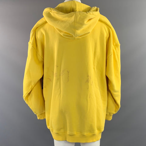 Y/PROJECT Size M Yellow Cotton Hoodie Sweatshirt