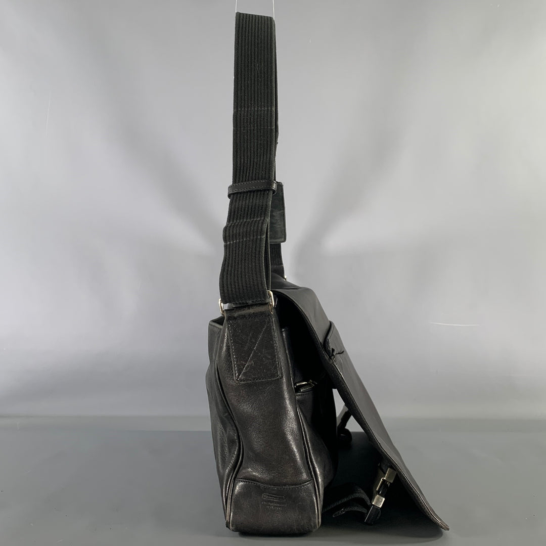 COACH Black Cowhide Leather Messenger Bag