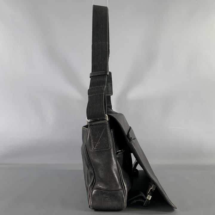 COACH Black Cowhide Leather Messenger Bag