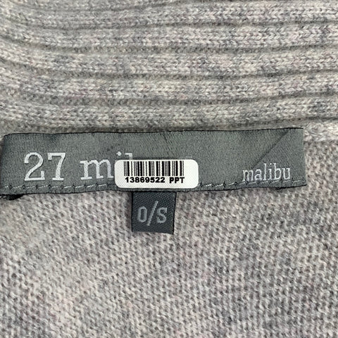 27 MILES Size XS/S Grey Cashmere Dolman Sleeve Open Front Knit Cardigan