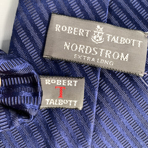 ROBERT TALBOTT Navy Stripe Silk Tie