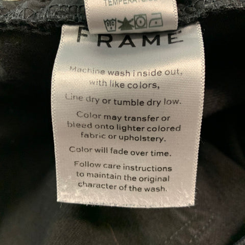 FRAME Taille 28 Jean skinny en coton mélangé noir