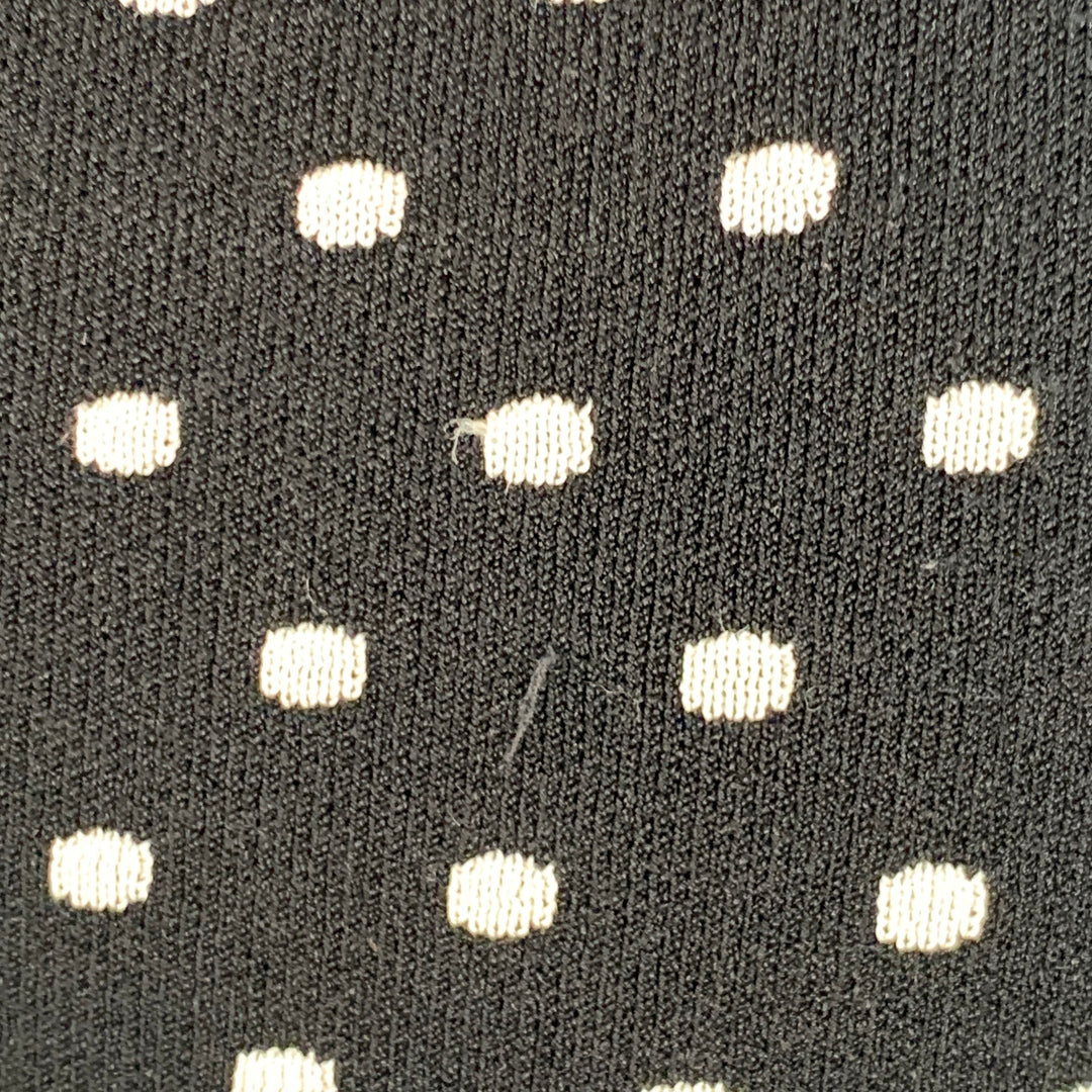 ESCADA Size M Black White Viscose Blend Polka Dot Pencil Midi Skirt