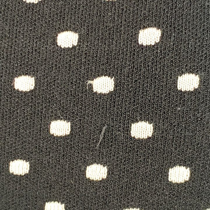 ESCADA Size M Black White Viscose Blend Polka Dot Pencil Midi Skirt