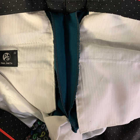 PS by PAUL SMITH Chest Size 38 Green Teal Solid Wool Shawl 32 30 Suit