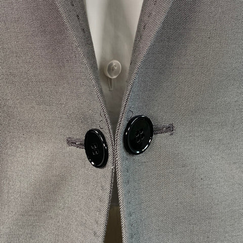 DOLCE & GABBANA Size 38 Grey Cotton Silk Peak Lapel Single Button Sport Coat