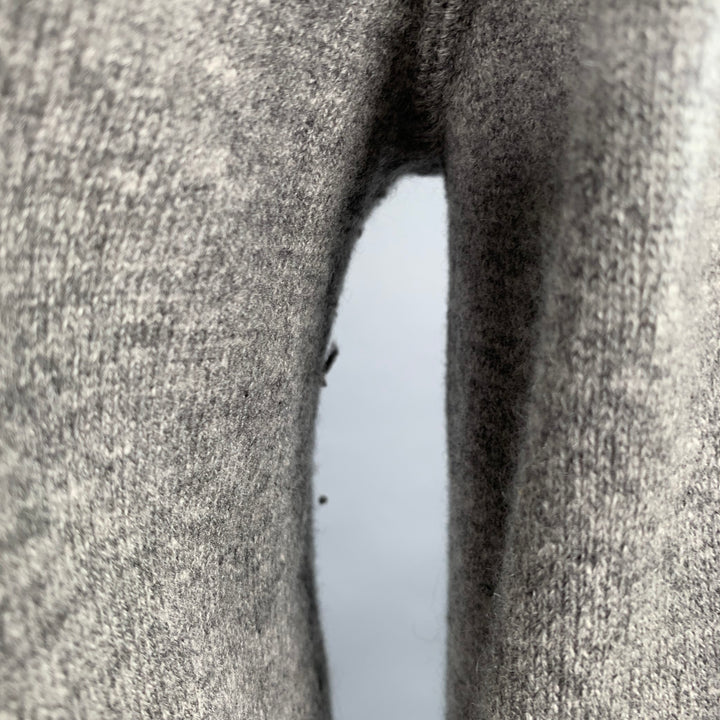 HARTFORD Size L Grey Heather Wool Cashmere Hoodie Cardigan