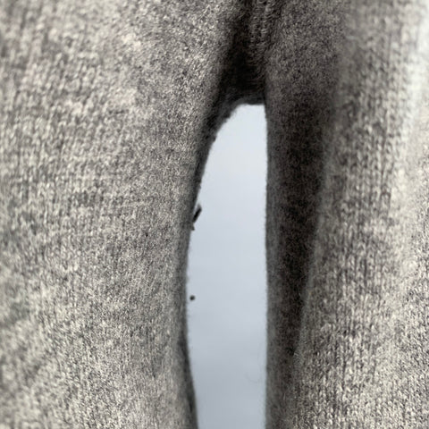 HARTFORD Size L Grey Heather Wool Cashmere Hoodie Cardigan