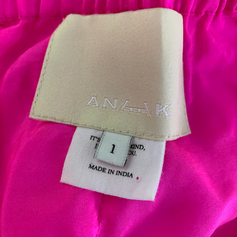 ANAAK Size S Pink Silk Strapless Dress