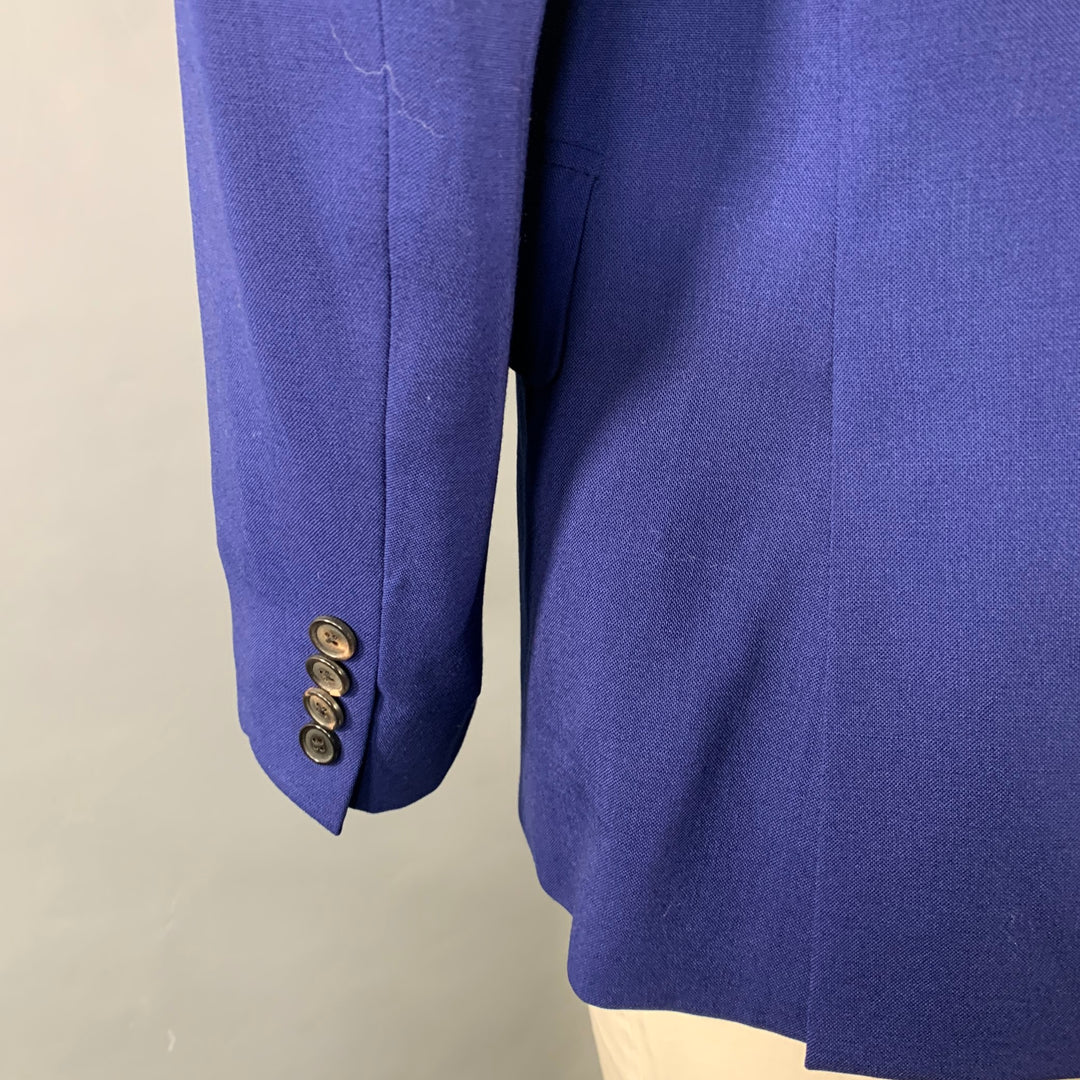 PAUL SMITH Size 44 Regular Blue Wool Notch Lapel Sport Coat