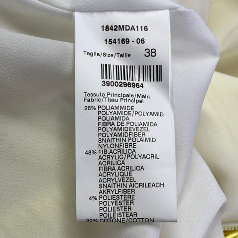 MSGM Size 4 Yellow Polyamide Blend Fringe Shift Dress