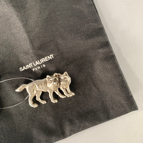 SAINT LAURENT Silver Tone Metal Brooches & Pins