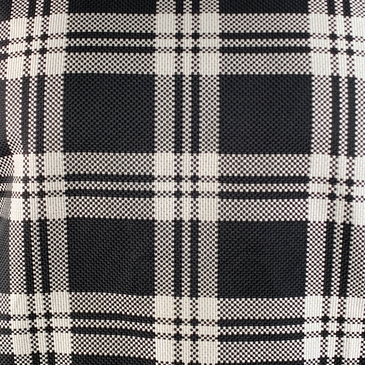 ALEXANDER MCQUEEN Size S Black White Plaid Cotton Blend Crew Neck Pullover