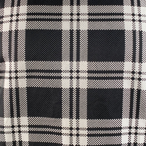 ALEXANDER MCQUEEN Size S Black White Plaid Cotton Blend Crew Neck Pullover