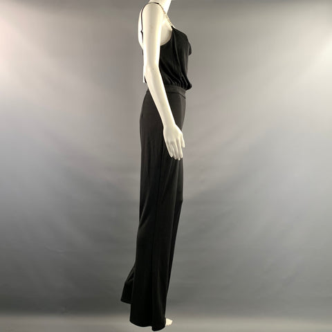 JASON WU Size S Black Polyester Spandex Flared Jumpsuit