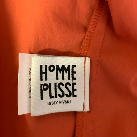 ISSEY MIYAKE Size S Orange Polyester Trench Jacket