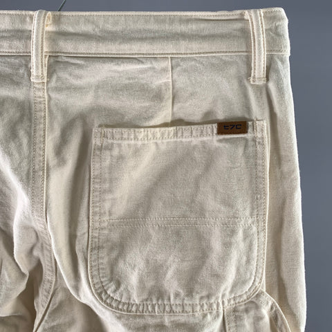 THE SEVEN CONTINENTS Size 30 Cream Cotton Carpenter Pants