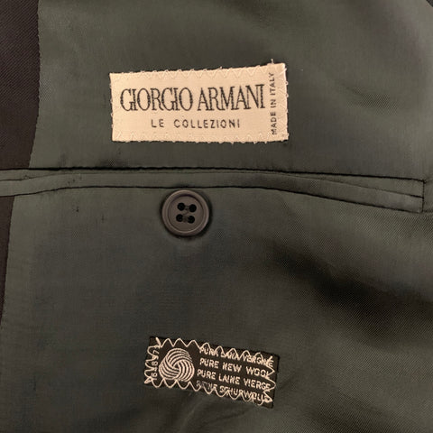 GIORGIO ARMANI Chest Size 46 Navy Wool Notch Lapel Sport Coat