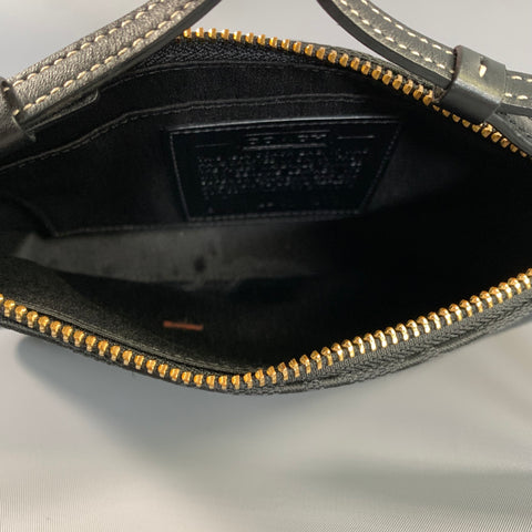 COACH Black Gold Monogram Mini Handbag