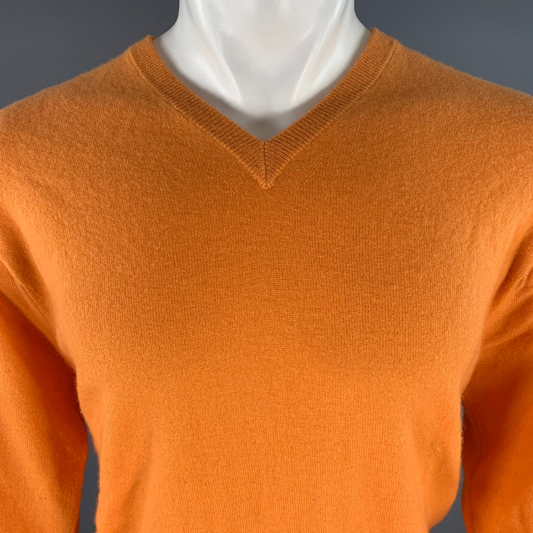 N.PEAL Size L Knitted Cashmere V-Neck Sweater