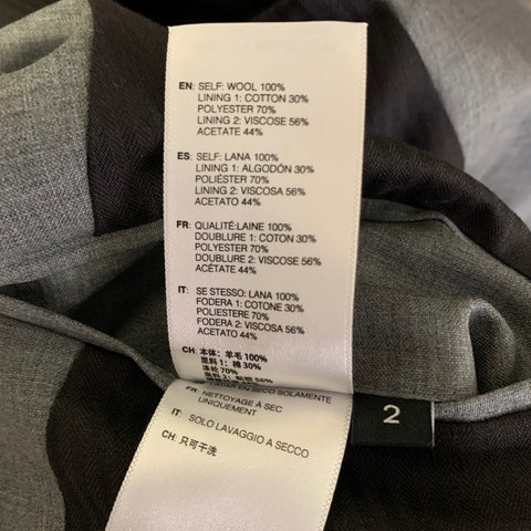 JOHN ELLIOTT Size 42 Grey Wool Double Breasted Cropped Blazer