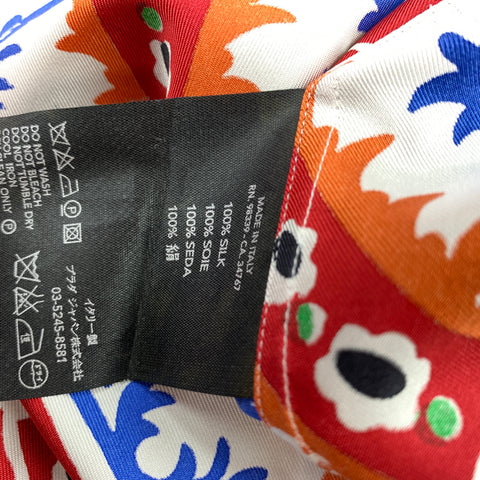 PRADA x HOLLIDAY BROWN Size L Multi-Color Abstract Silk Button Down Long Sleeve Shirt