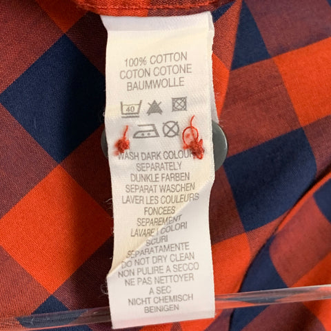 PS by PAUL SMITH Chemise à manches longues en coton à carreaux rouge et bleu marine Taille M