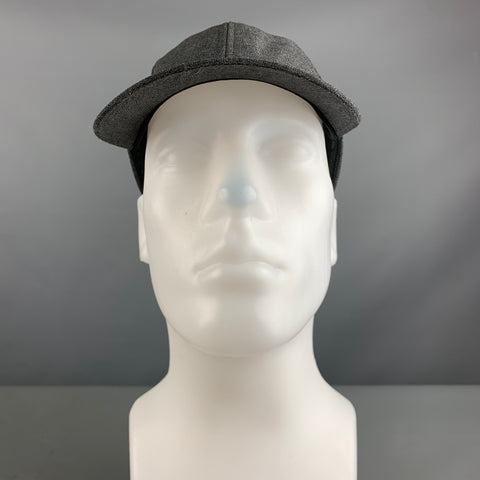 OFFICINE GENERALE One Size Grey Charcoal Solid Wool Polyester Hats