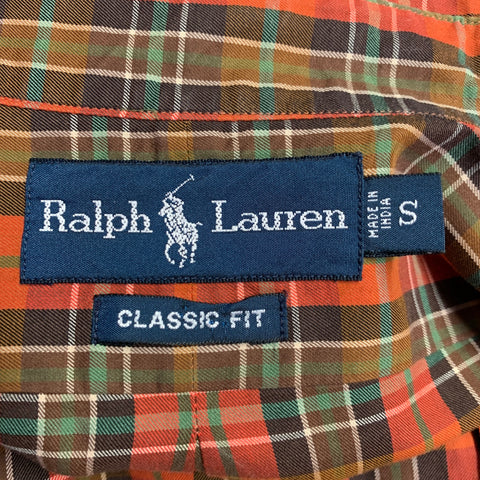 RALPH LAUREN Size S Red Green Classic Plaid Cotton Long Sleeve Shirt