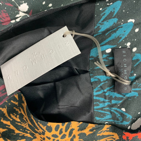 JOHN RICHMOND Size 6 Multi-Color Print Viscose Shift Dress