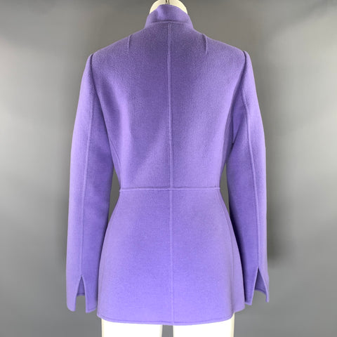 CARLISLE Size 4 Purple Lavender Wool Blend Jacket Indoor Blazer