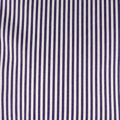 CANALI Size L White Purple Stripe Cotton French Cuff Long Sleeve Shirt