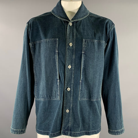 RRL by RALPH LAUREN Size XL Navy Cotton Shawl Collar Worker Jacket