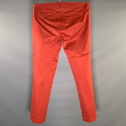 WINGS + HORNS Size 34 Red Cotton Chino Casual Pants