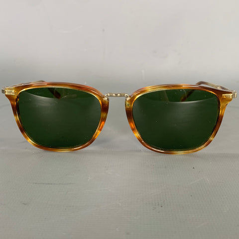 SALVATORE FERRAGAMO Brown Tortoise Acetate & Metal Sunglasses & Eyewear