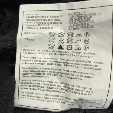 SUITSUPPLY Size 32 Black Seersucker Cotton Blend Tuxedo Dress Pants