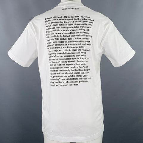 HONEY FUCKING DIJON Size M Willi Ninja White Black Graphic Cotton Crew-Neck T-shirt