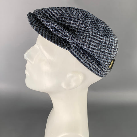 BORSALINO Size 7.75 Blue Light Blue Geometric Cotton Hats