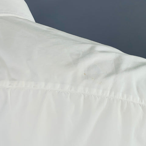 BOGLIOLI Size 42 White Cotton Spread Collar Long Sleeve Shirt