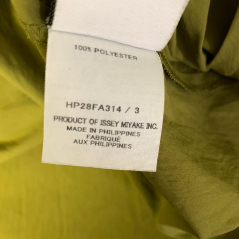 ISSEY MIYAKE Size M Green Polyester Trench Jacket